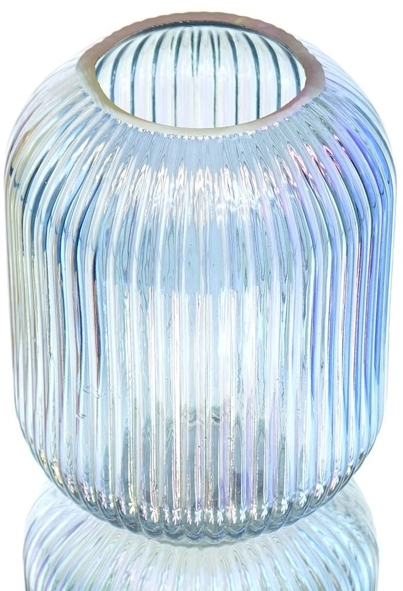 Vaas-windlicht iriserend H15cm