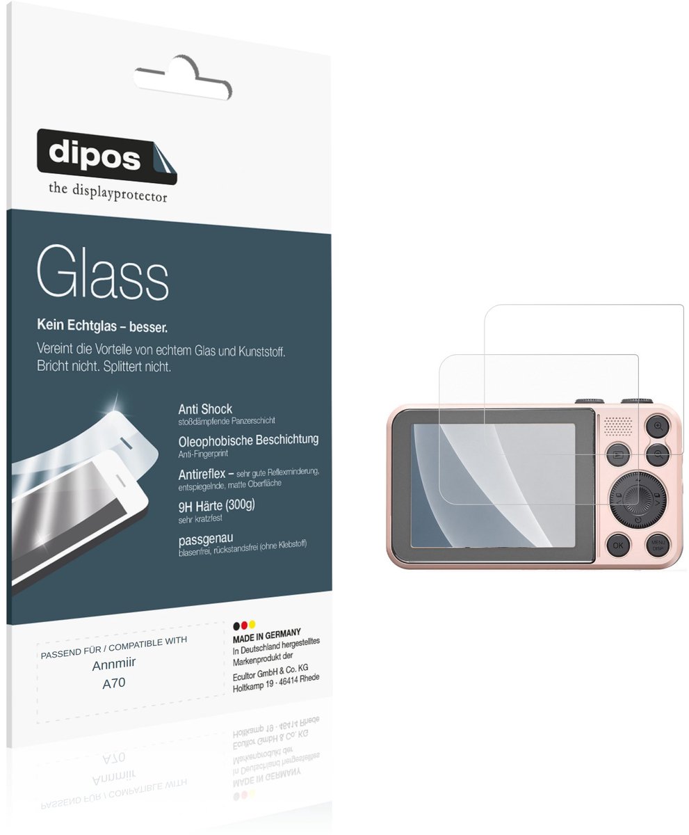 dipos – 2x Matte Pantserfolie geschikt voor Annmiir A70 | 9H Screenprotector