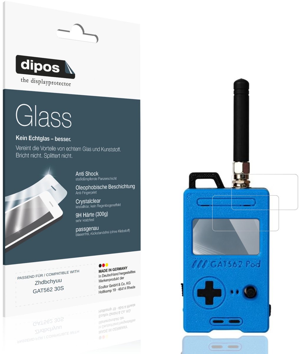 dipos – 2x Pantserfolie geschikt voor Zhdbchyuu GAT562 30S | 9H Screenprotector