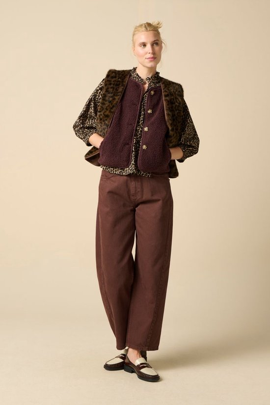 Donkerbruin Teddy Gilet
