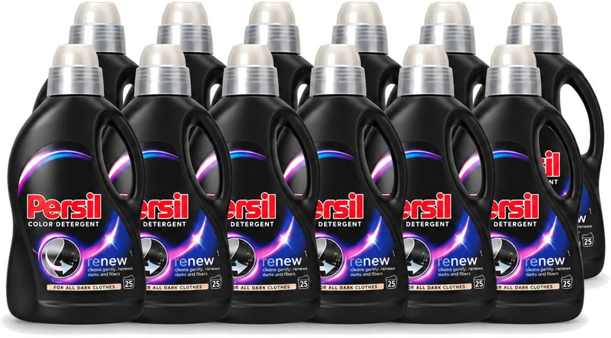12 x Persil Color Detergent - Vloeibaar Wasmiddel - Donkere Was - 25 Wasbeurten - Voordeelverpakking - 12 stuks