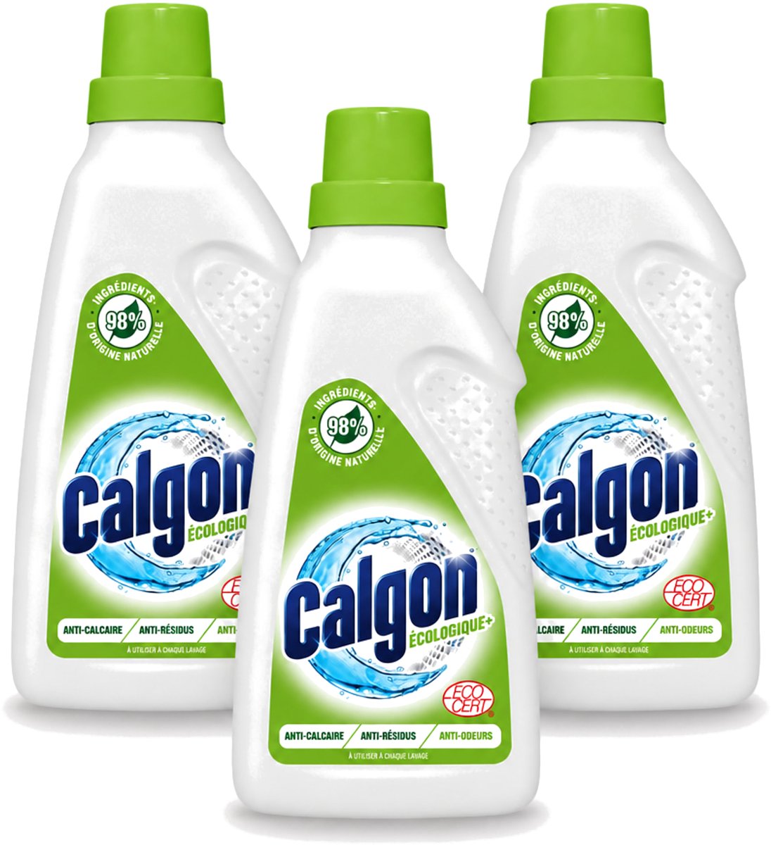 3 x Calgon - Wasmachinereiniger - Gel - Ecologisch - Tegen Kalkaanslag / Wasmiddelresten / Geuren - 750ml - 15 Wasbeurten - Voordeelverpakking - 3 stuks