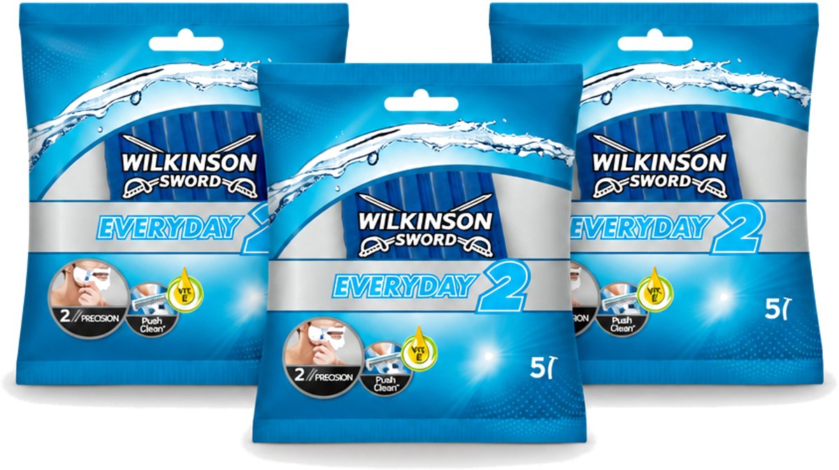 3 x Wilkinson Sword - Wegwerpscheermesjes - 5 Scheermesje - Voordeelverpakking - 3 stuks