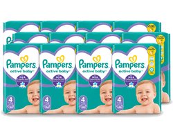 12 x Pampers – Luiers – Active Baby Maat 4 – 46 Luiers - Voordeelverpakking - 12 stuks