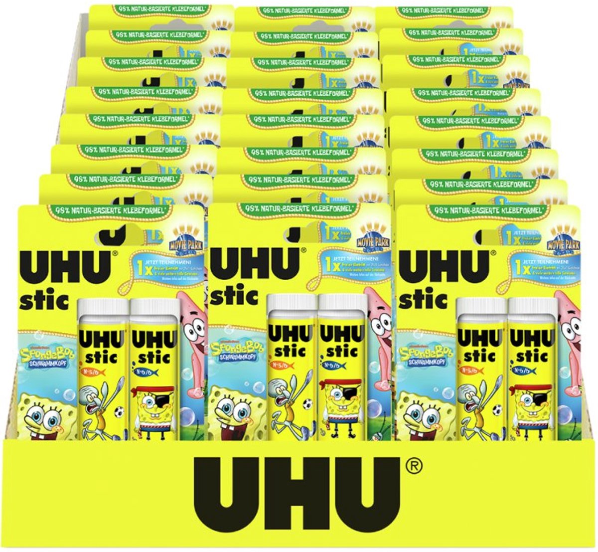 UHU lijmstift stic Spongebob, 3 x 21 g, 24-delige display