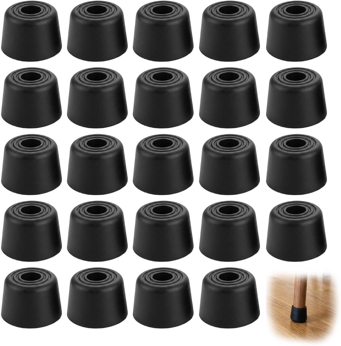 24 stuks meubelpoten, stabiele PE-kunststof meubelpoten, antislip, robuuste poten voor meubels voor huishouden, kast - ShopVlot