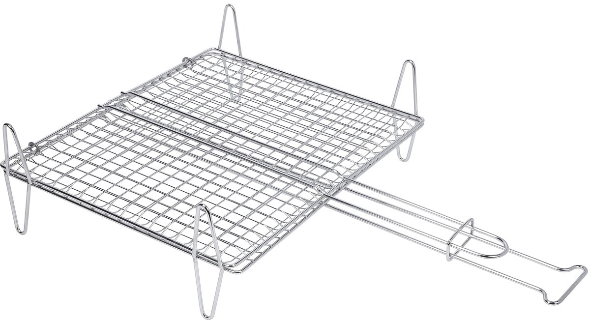 SAUVIC FISH GRILL RACK 30 X 35 CM, Staal, 35x59x17,5 cm - ShopVlot