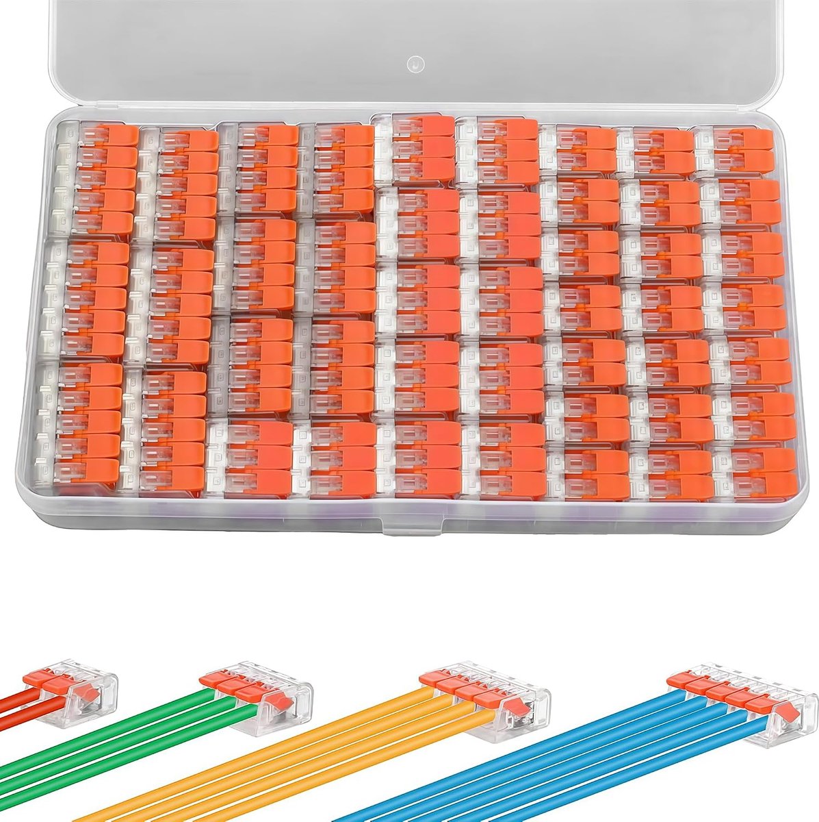 Kabelverbinders set 80 stuks - 2/3/4/5-polig - gereedschapsvrij - voor flexibele en vaste kabels - ShopVlot
