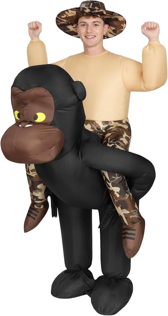 Opblaasbaar Halloween Kostuum voor Volwassenen - Grappig en Unisex Halloween Outfit met Accessoires