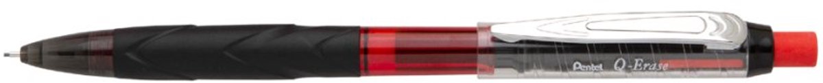 Pentel vulpotlood Q-Erase, 0,5 mm, zwart/rood, incl. 3 vullingen
