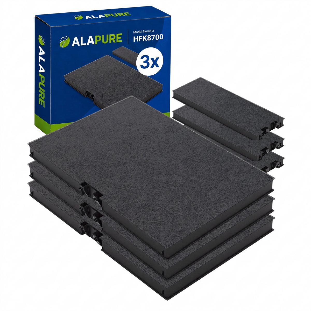 3x CleanAir Plus Koolstoffilter voor Neff 11041790 / Z51AIA0X0