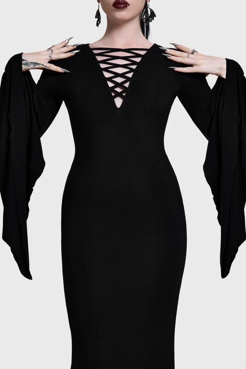Killstar SERAPHELLE MAXI DRESS Dames Maxi-jurk - zwart - M