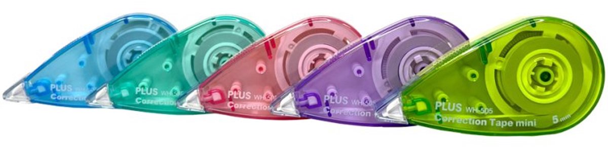 PLUS correctieroller Mini Pastel, muisvorm, 15 stuks