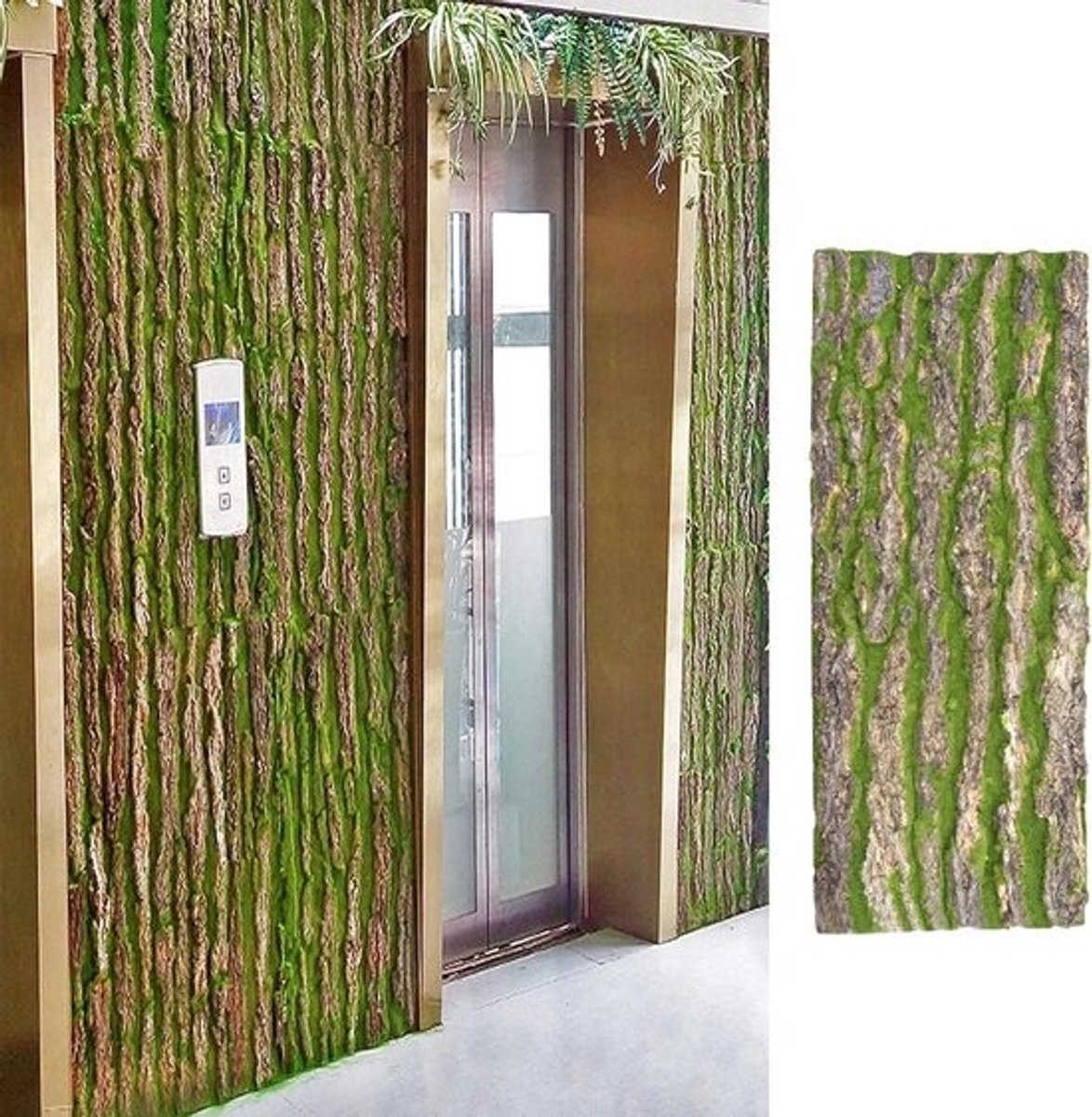 Kunstmoswanddecoratie - Nepgrasmat - Terrasdecoratie - Natuurlijke uitstraling - 50 x 100 cm - Groen