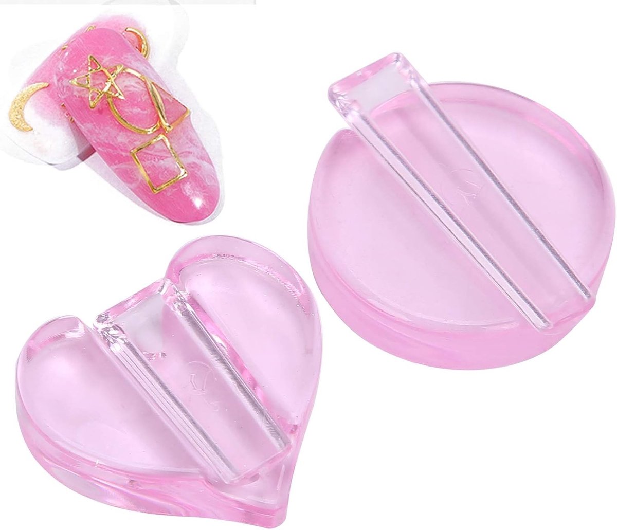 Set van 2 metalen reliëf mallen voor nail art met buig- en curvefunctie, ideaal voor stempelen en nagelprinter gebruik bij nageldecoratie ontwerpen
