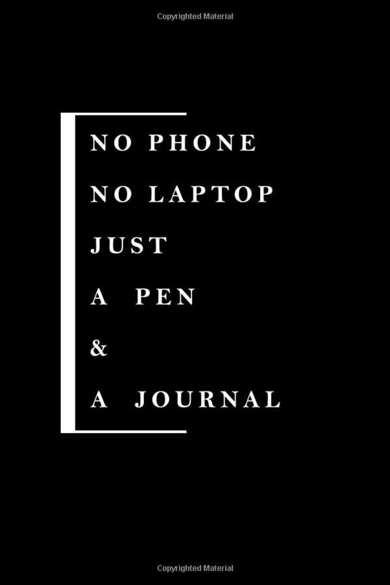 No Phone No Laptop Just A pen & A Journal: A Glossy Simple Lined Journal For Writing Things You Love. - ShopVlot