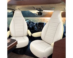 Stoelhoezen Ford Transit Custom - Set van 2 - Light beige kunstleer - AIM