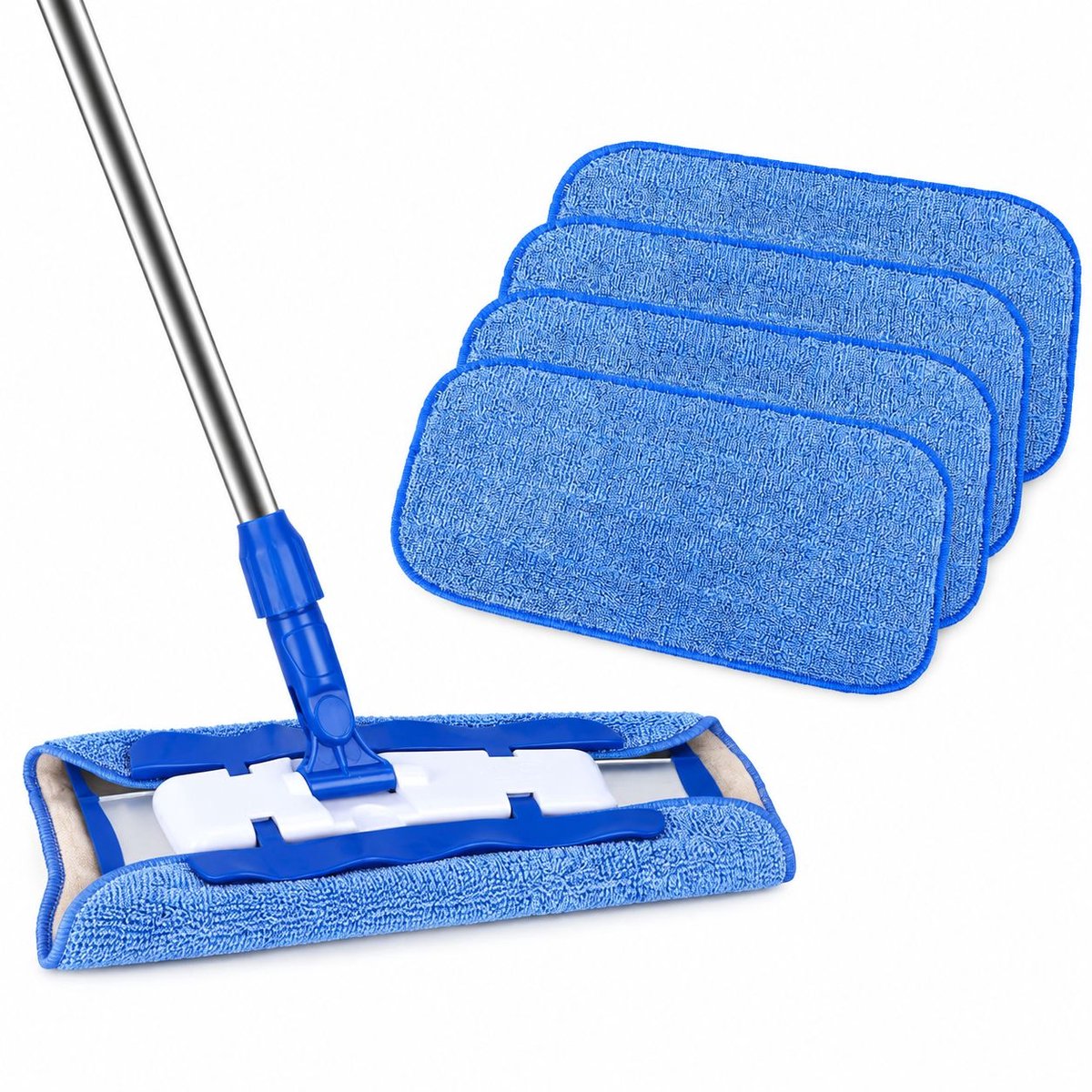VHV - Geschikt - 4 stuks - Machinewasbaar - Microvezeldoekjes - Dweilkopvervanging - voor mr siga professionele microvezel mop