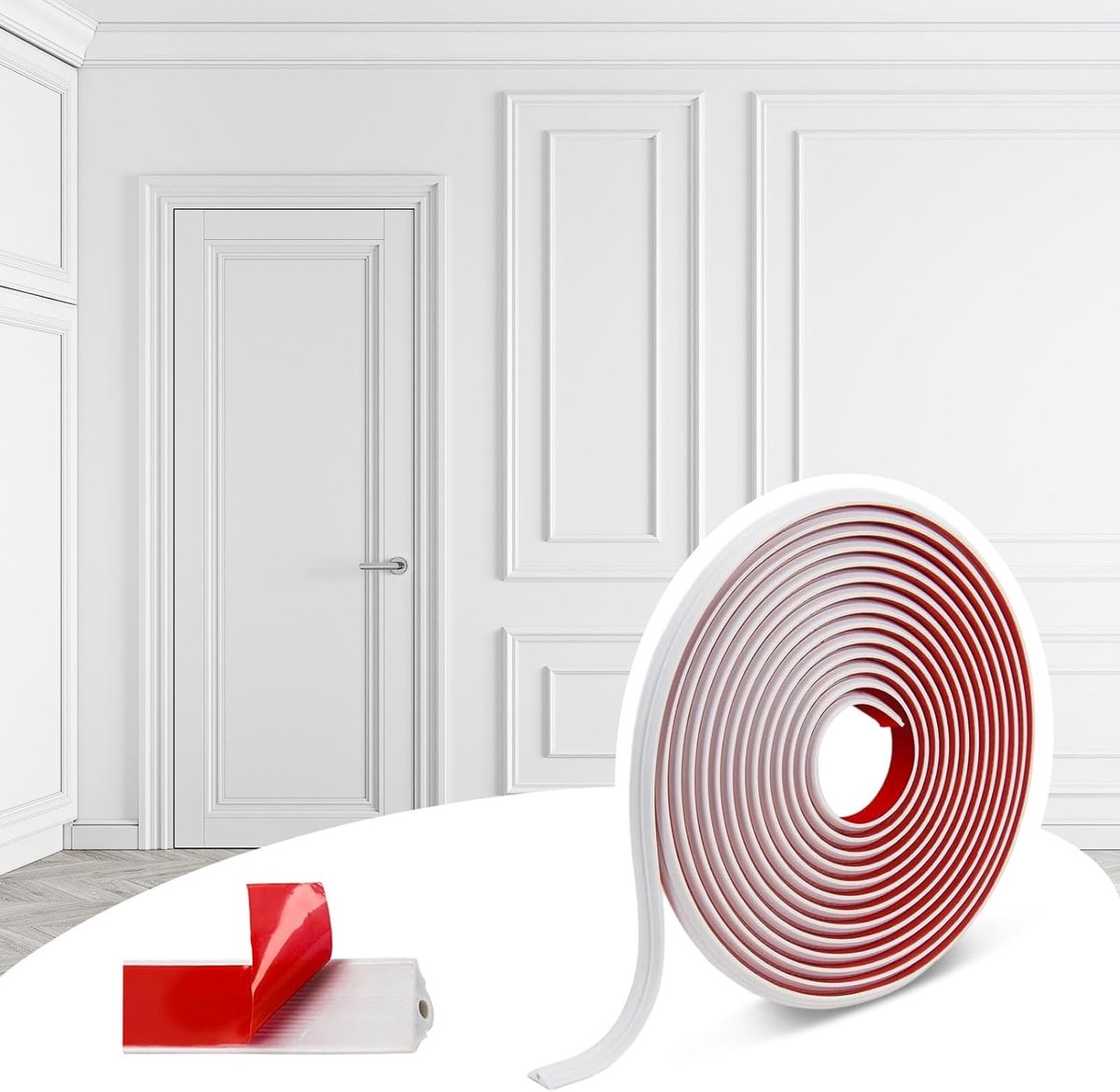 Decoratieve Moulding Strip 3m - Flexibel TPE - Zelfklevend - Eenvoudige wanddecoratie - ShopVlot