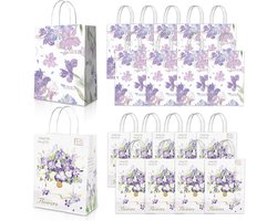 Eiflayn Geschenkzakjes, 20 stuks iris-design, cadeauzakjes voor kinderverjaardag, 21 x 15 x 8 cm, herbruikbare - ShopVlot