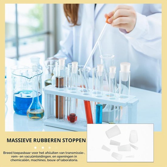 Conische witte rubberen stops - 131-delig assortiment van siliconen stoppers voor het afsluiten van gaten tijdens poedercoating, ideaal voor hobby en doe-het-zelf projecten. — afbeelding 3
