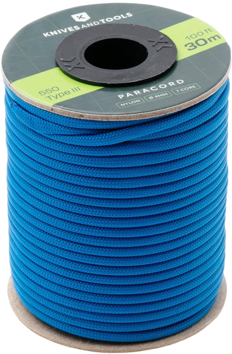 Knivesandtools 550 Paracord Type III - 30m Blue