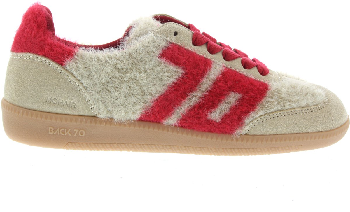 Dames Sneakers Back70 Back70 Back70 Mohair M107 Cream/red Beige - Maat 39