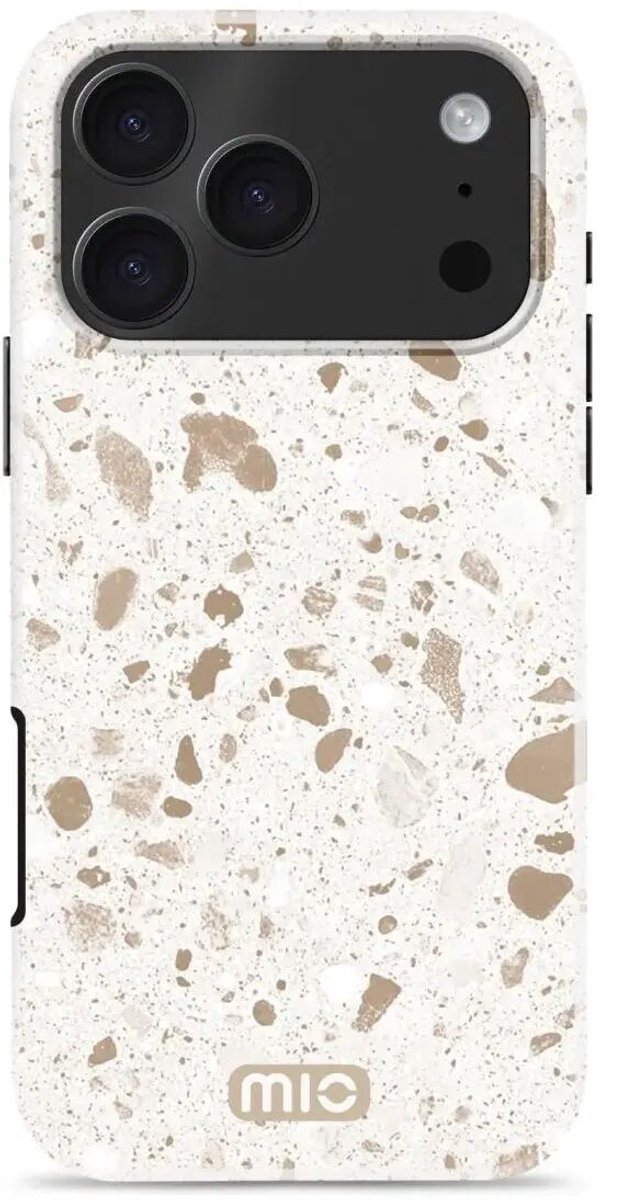 MIO Hoesje Geschikt voor Apple iPhone 18 Pro Max / 17 Pro Max - Compatibel met MagSafe / Qi2 - Hard Shell Back Cover Case Soft Terrazzo
