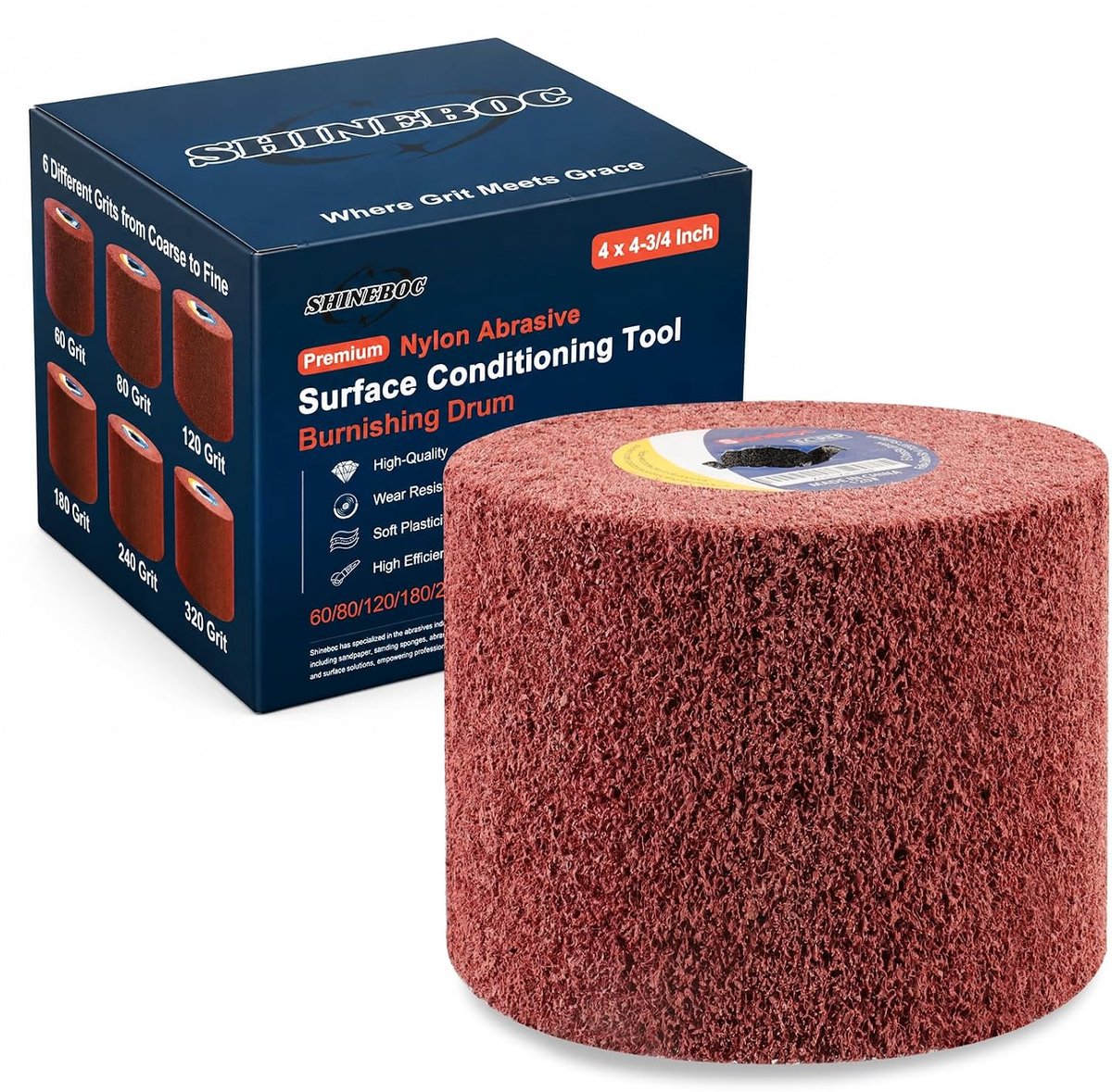 Sanding Roller Brush, Efficient Sanding Roller Brush Made of Brown Corundum and Synthetic Fiber, Sanding Sleeves for - ShopVlot