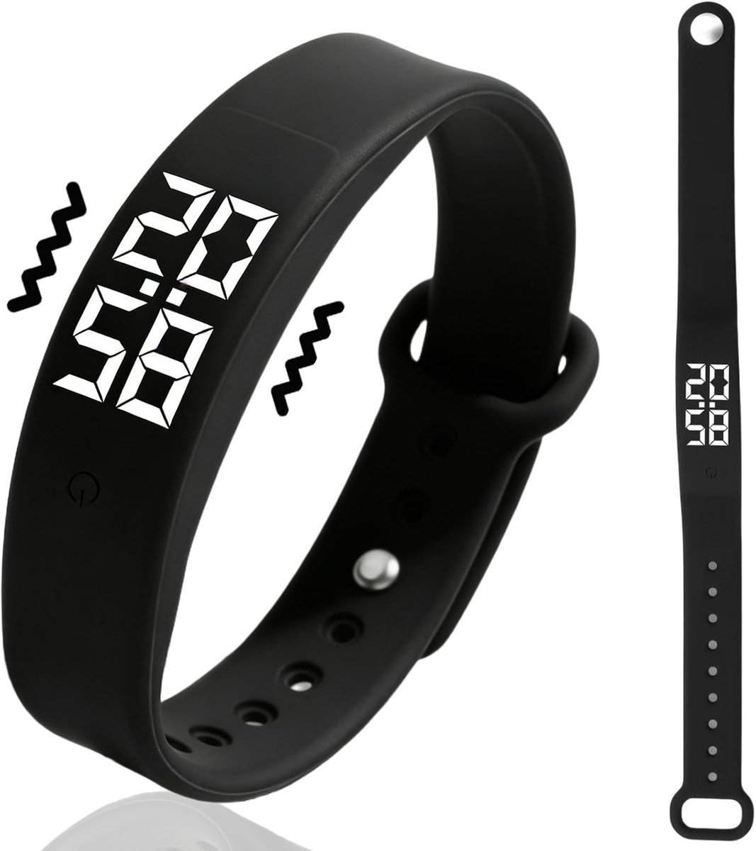 Silent Vibration Alarm Clock Bracelet with Medical Reminders, Discreet Vibrating Waterproof Alarm Watch IPX57, Long - ShopVlot