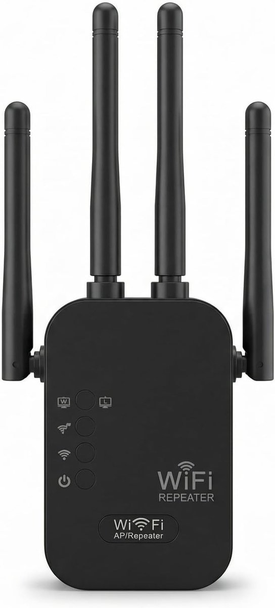 Wi-Fi repeater 1200Mbps - dual band 2.4G/5G - 4 antennes - perfecte dekking in huis - ShopVlot