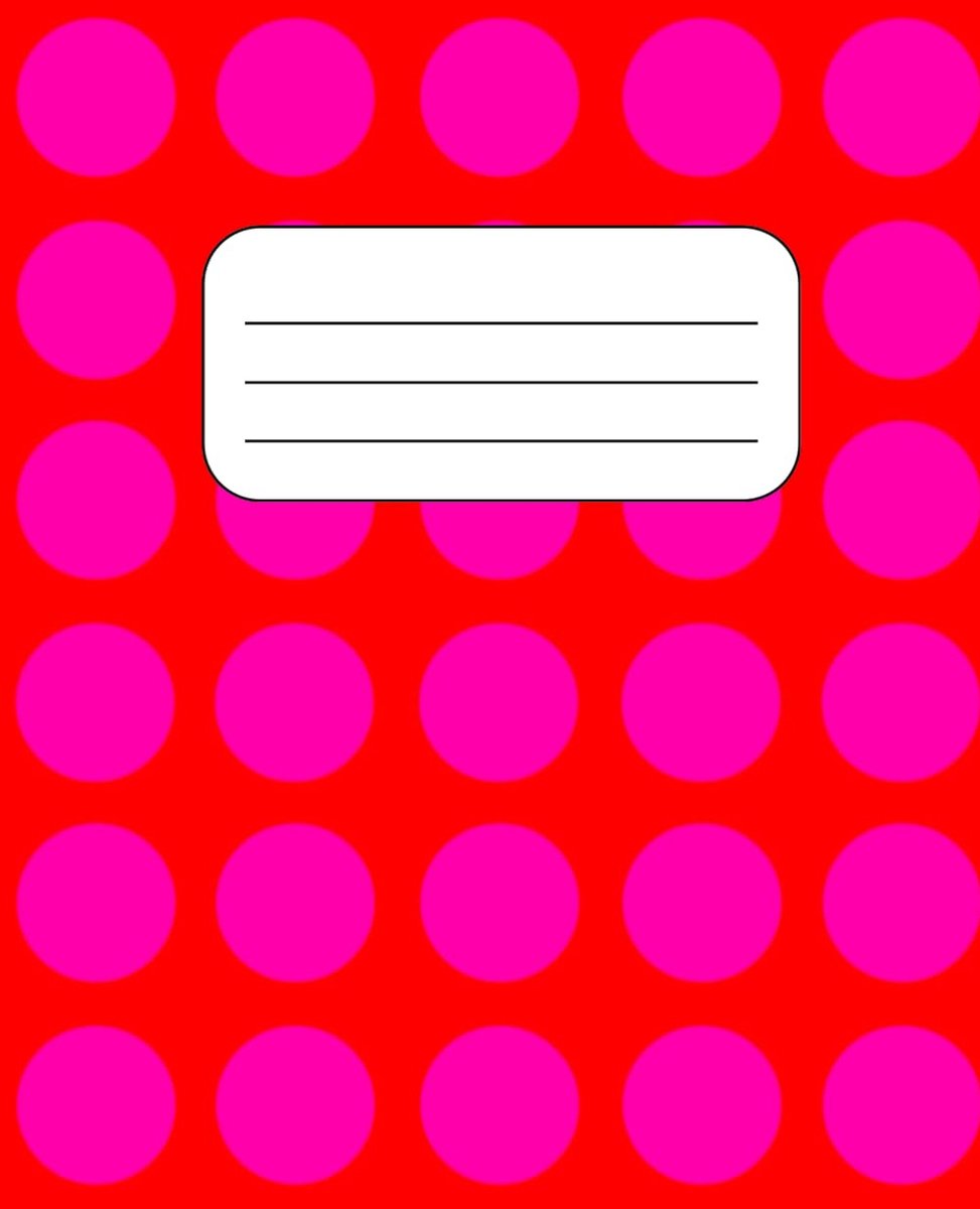 Red and Pink Polka Dot Composition Notebook - ShopVlot