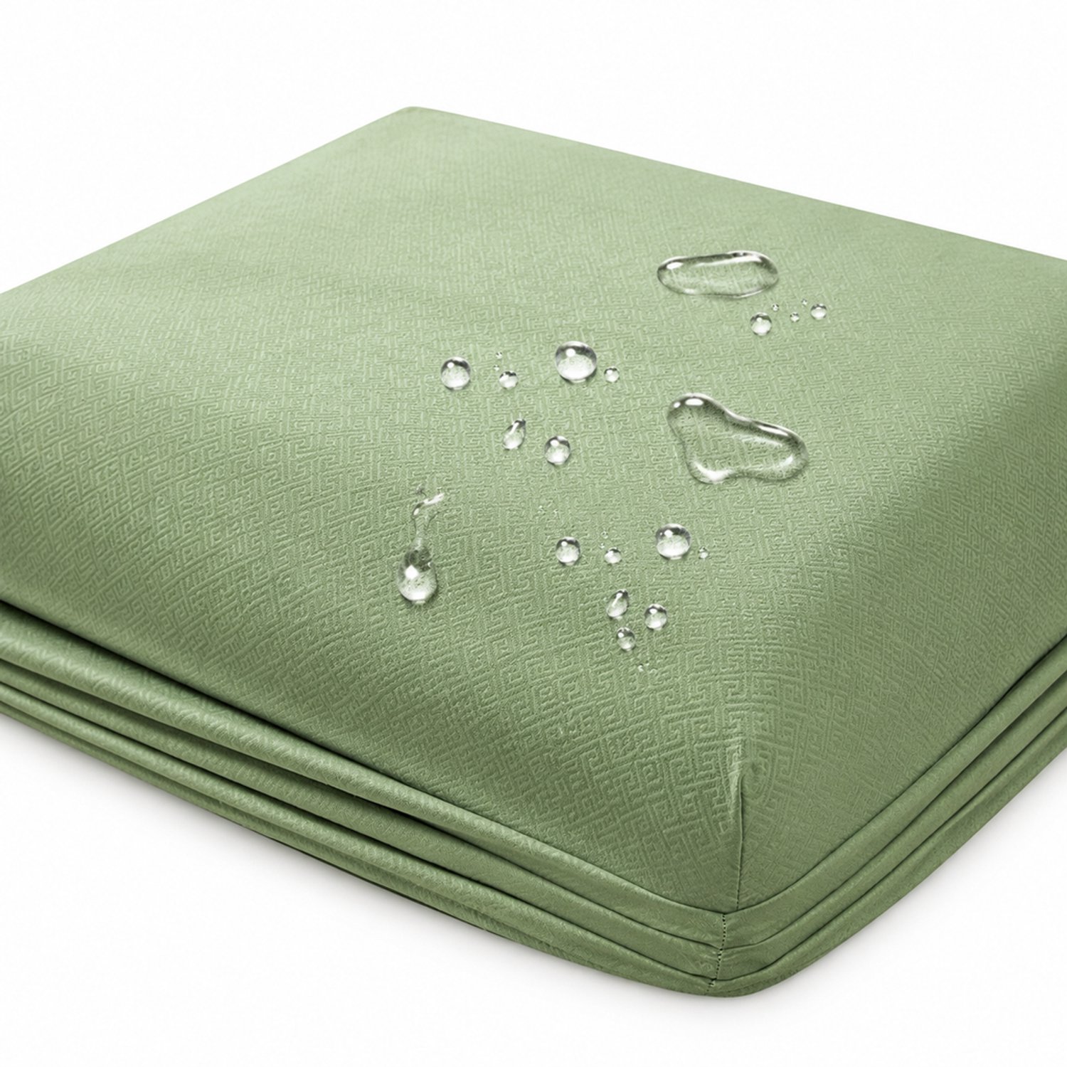 SWGOTA Waterdicht hoeslaken 100 x 200 cm, matchagroen, geborstelde stof, voor matrassen tot 30 cm hoog, met 1 kussensloop