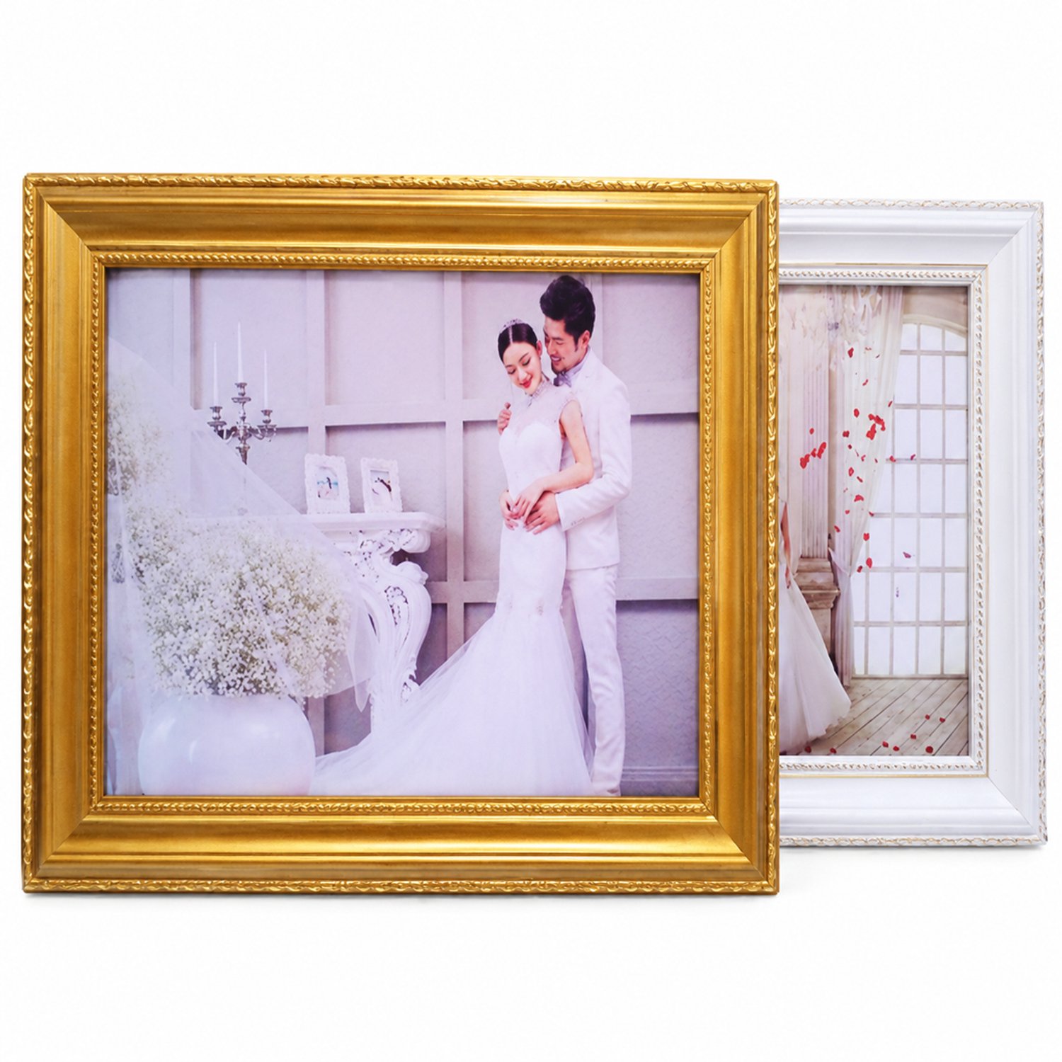 SWGOTA Goudkleurige staande fotolijst, 8 inch, 20,3 x 15,2 cm, rechthoekig met geprofileerde rand