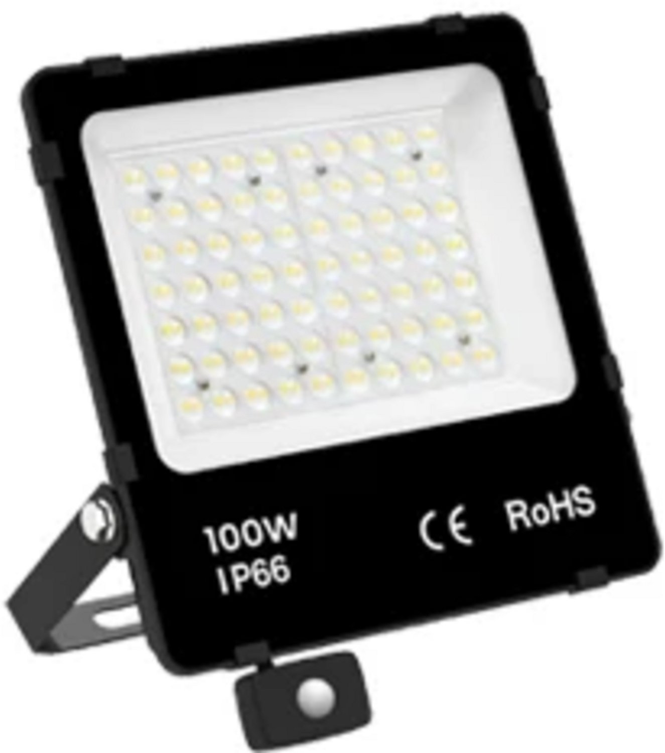 Tsong LED schijnwerper 100W - Koelwit 4000K - 15.000 lm - 150 lm/W - 90° - bewegingssensor - IP66