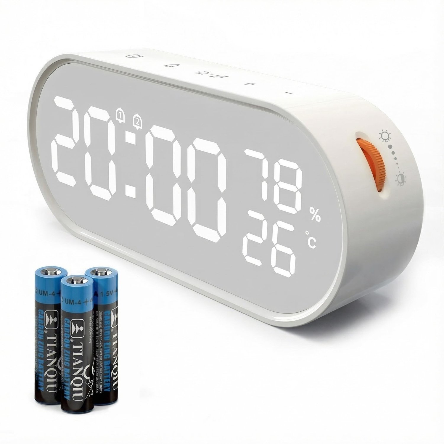 Digitale Wekker met Groot LED-touchscreen en Temperatuurmeting