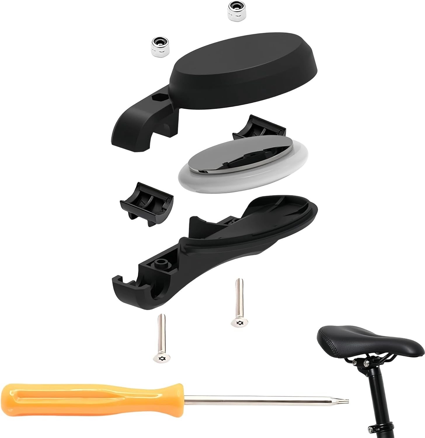 Universele Fiets Houder voor AirTag, Verborgen Onder Zadel, GPS Anti-Diefstal Beveiliging voor Stads- en Mountainbikes