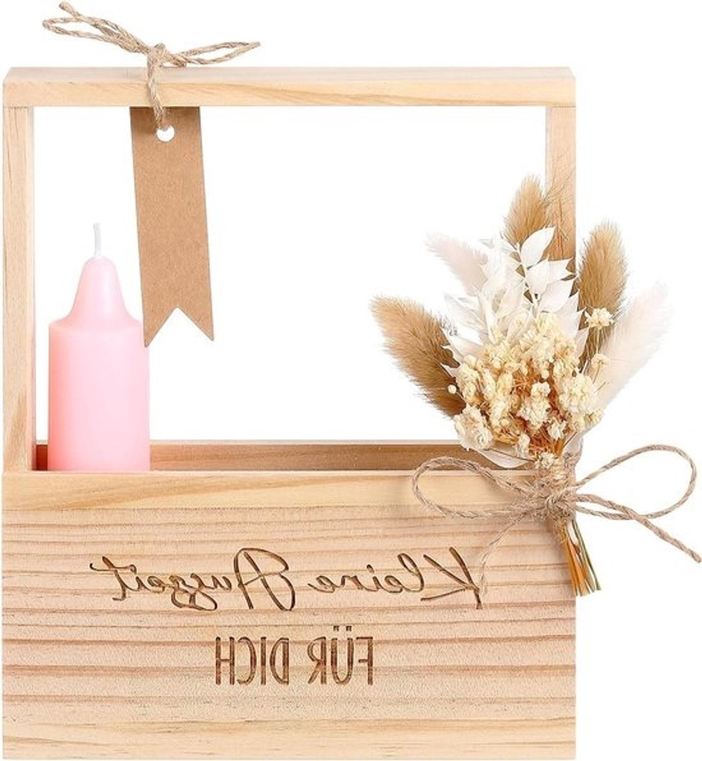 Cadeauset Vrouwen - Ontspanningspakket Verjaardag - Moment van Rust - Met Gegraveerde Boodschap - 16 x 19 x 5 cm