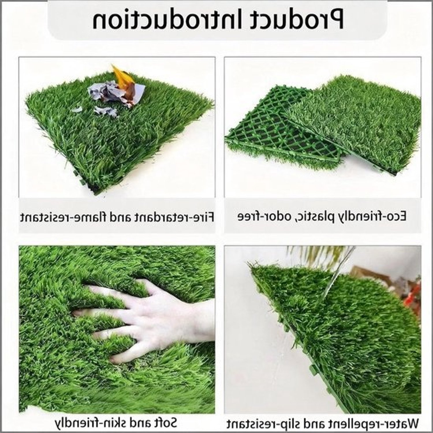 Kunstgrastegels - Synthetisch Gras - Buitendecoratie - Onderhoudsarm - 30x30 cm - Groen