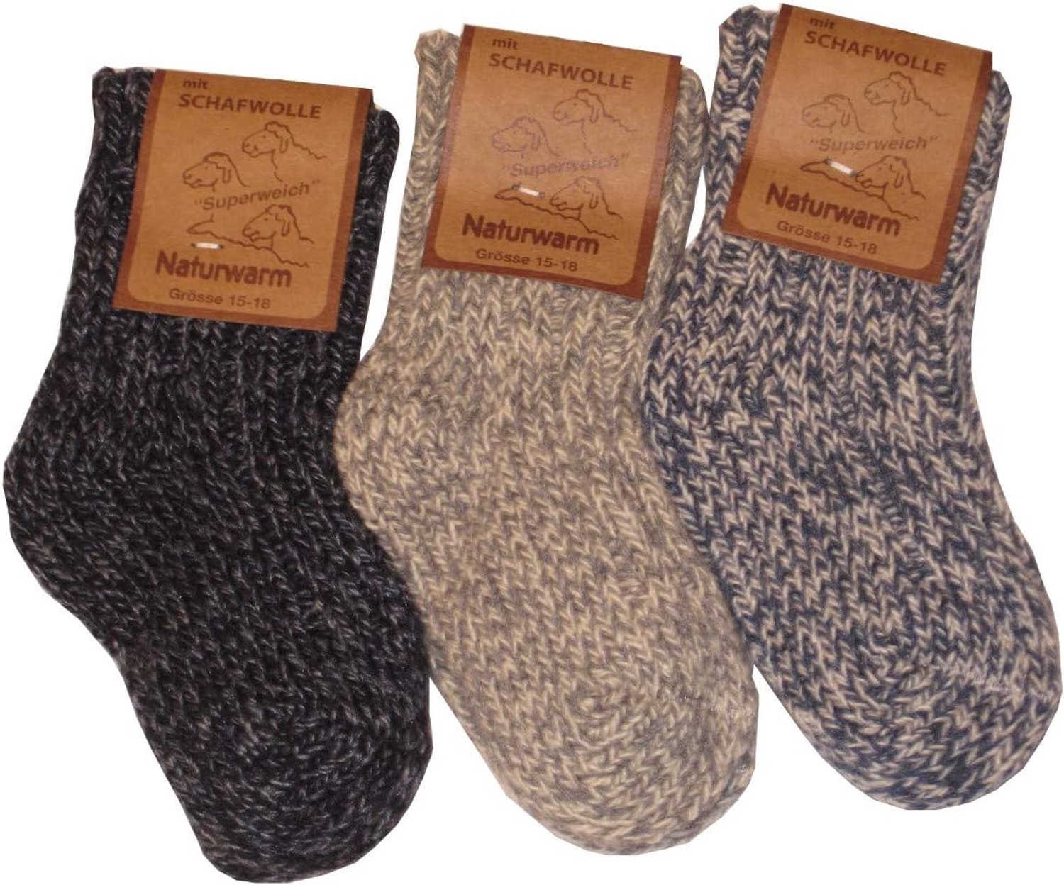 3-Pack Babysokken van Wol - Warm en Zacht