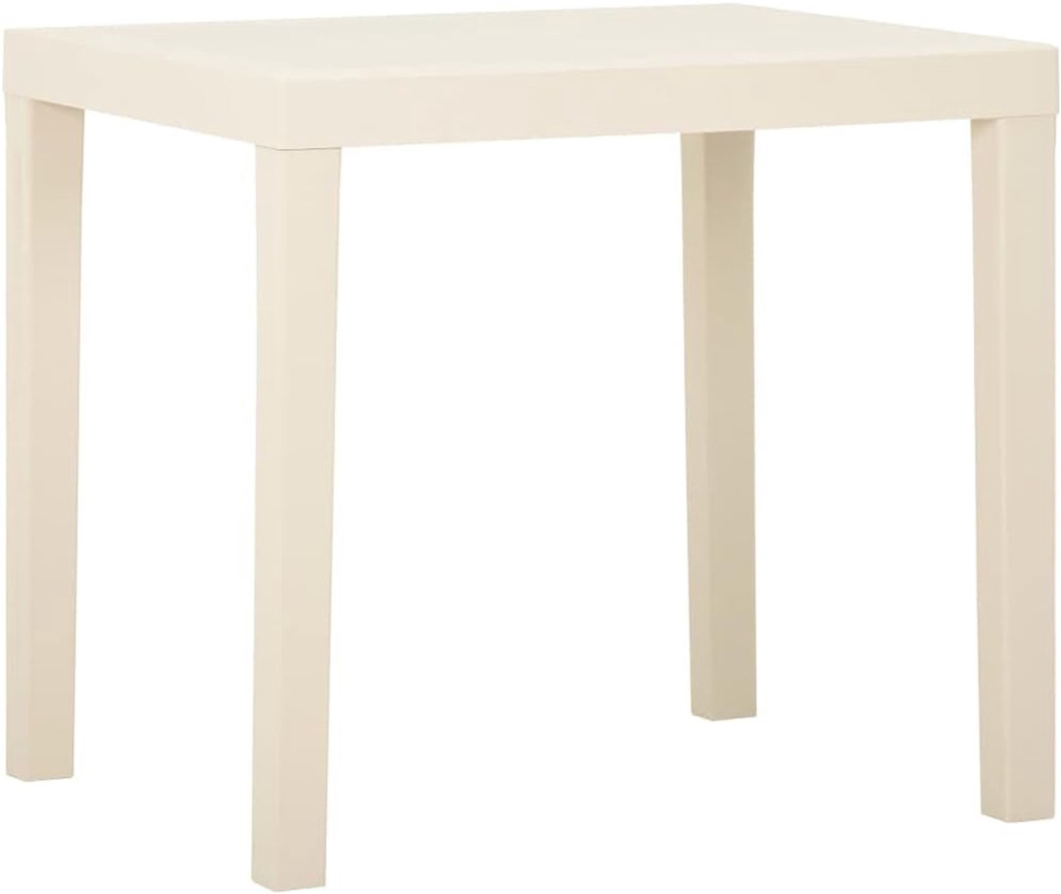 Tuintafel 79x65x72 cm Wit - Weerbestendige Buitentafel voor Eettafel op Terras, Tuin of Camping - Lichtgewicht en Makkelijk Schoon te Maken