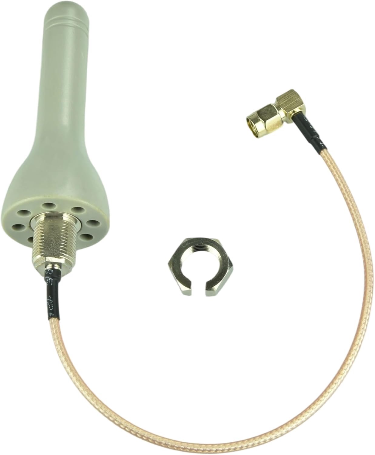 4G schroefantenne 8cm - grijs - SMA plug rechts - verbeterde signaalontvangst - Homevero