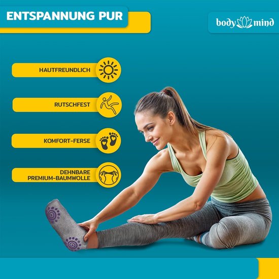 Antislip Yoga Sokken Dames - Pilates, Fitness & Aerobics - 4-Pack — afbeelding 5