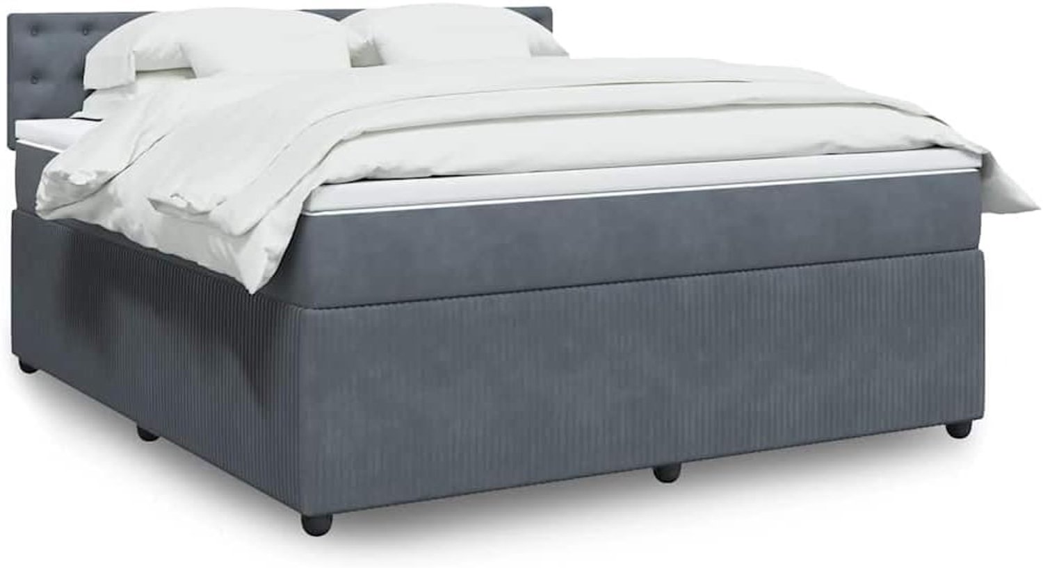 Boxspringbed met pocketveringmatras donkergrijs 180x200 cm