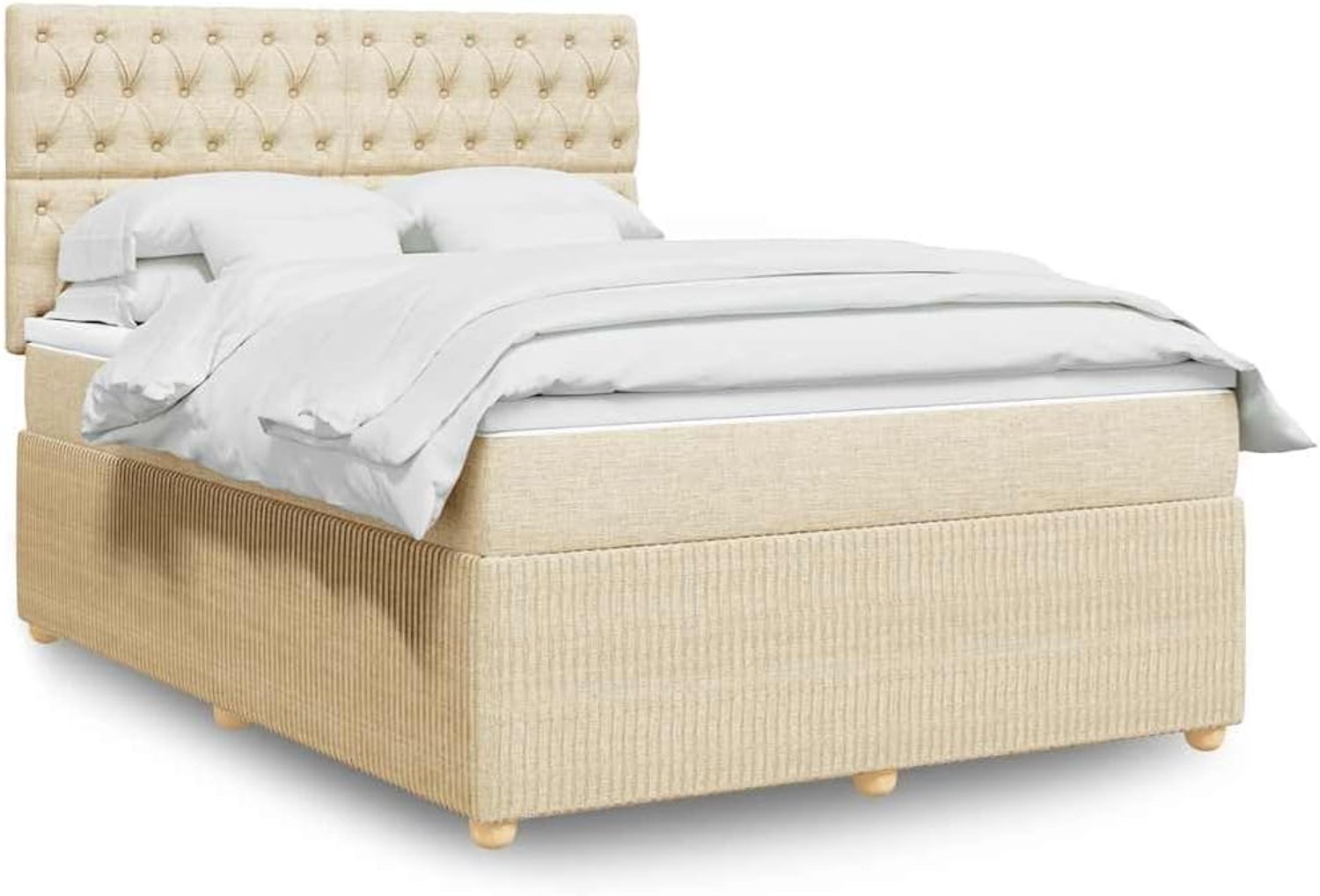Pocketvering Boxspringbed Crème 140x190 cm