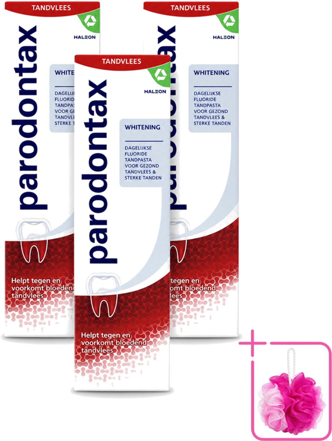 3 x Parodontax - Tandpasta - Whitening - 75ml - Bulkverpakking - Tandpasta - Douchemop - Tanden witter maken