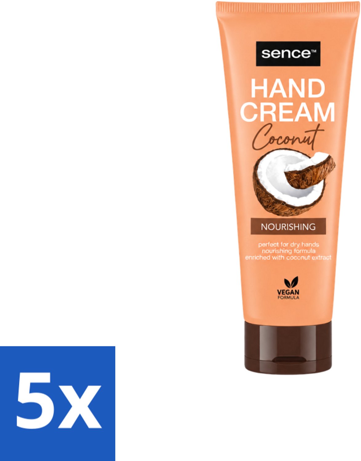 5 x Sence – Handcrème – Coconut Nourishing – 75 ml - Voordeelverpakking - 5 stuks