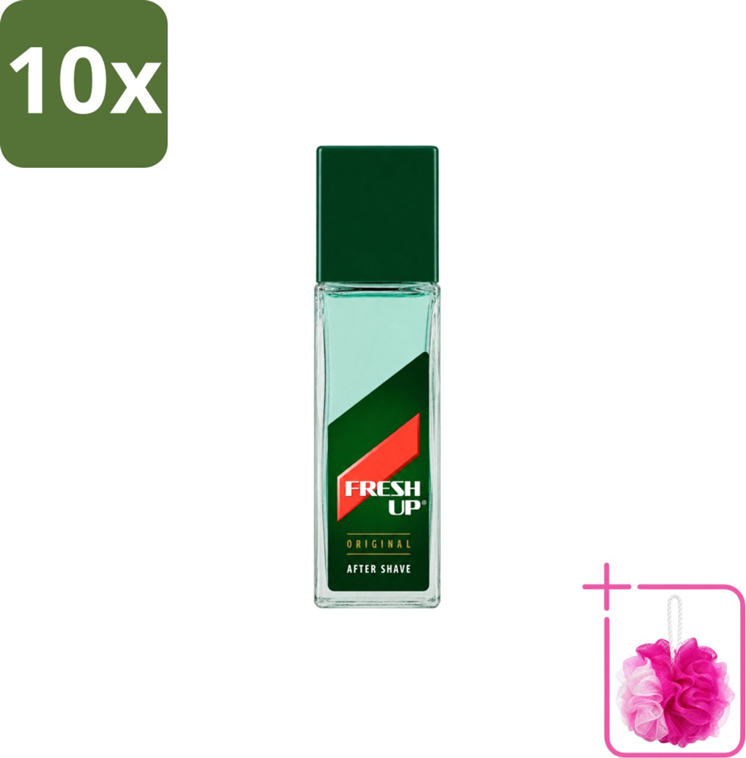 10 x Fresh Up - Aftershave Lotion - Original - for Men - 100 ml - Bulkverpakking - Aftershave lotion - Douchemop - Scheren