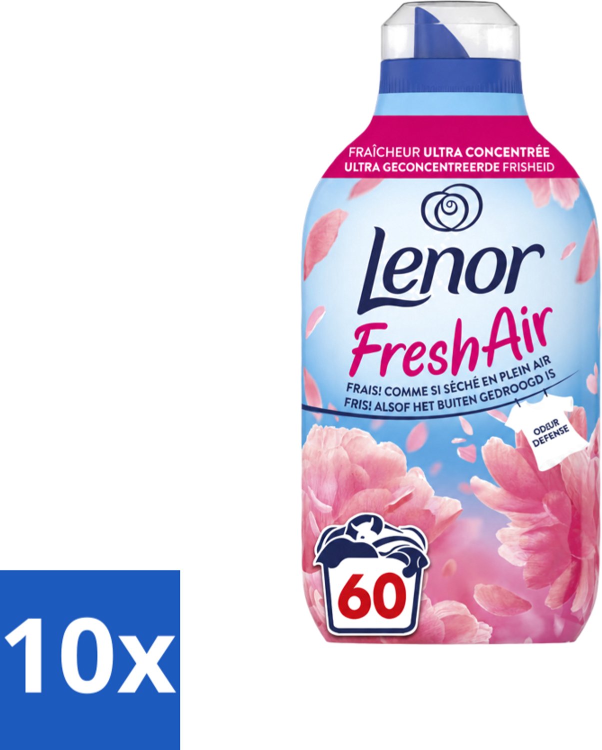 10 x Lenor – Wasverzachter – Bloesem – 60 Wasbeurten – 840 ml - Voordeelverpakking - 10 stuks