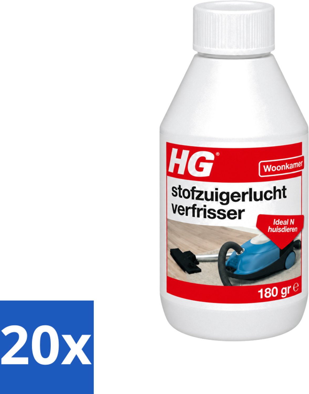 20 x HG - Stofzuigerlucht Verfrisser - Frisse Geur tijdens Stofzuigen - 180 g - Voordeelverpakking - 20 stuks
